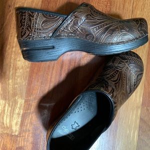Dansko Embossed Leather Clogs